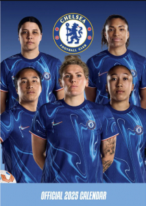 Chelsea Fc Womens - 2025 A3 Calendar i gruppen VI TIPSAR / Fredagsreleaser / Fredag den 1:a november 2024 hos Bengans Skivbutik AB (5563795)