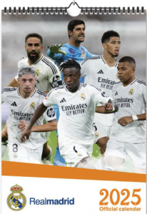 Real Madrid Fc  - 2025 A3 Calendar  i gruppen MERCHANDISE / Merch / Nyheter / Sport hos Bengans Skivbutik AB (5563815)