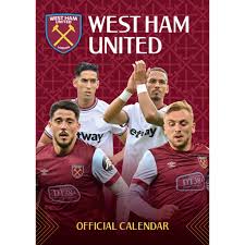 West Ham United Fc - 2025 A3 Calendar  i gruppen MERCHANDISE / Merch / Nyheter / Sport hos Bengans Skivbutik AB (5563819)