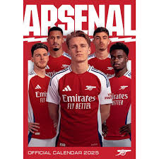 Arsenal Fc - 2025 A3 Calendar  i gruppen MERCH / Kalendrar 2025 / Calendars League hos Bengans Skivbutik AB (5563821)