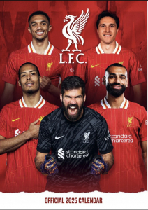 Liverpool Fc - 2025 A3 Calendar  i gruppen MERCH / Kalendrar 2025 / Calendars League hos Bengans Skivbutik AB (5563823)