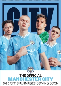 Manchester City Fc  - 2025 A3 Calendar  i gruppen MERCH / Kalendrar 2025 / Calendars League hos Bengans Skivbutik AB (5563824)