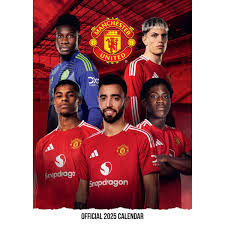 Manchester United Fc - 2025 A3 Calendar  i gruppen MERCH / Kalendrar 2025 / Calendars League hos Bengans Skivbutik AB (5563825)