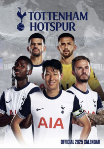 Tottenham Hotspur Fc - 2025 A3 Calendar  i gruppen MERCH / Kalendrar 2025 / Calendars League hos Bengans Skivbutik AB (5563826)