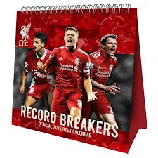 Liverpool Fc  - 2025 Desk Easel Calendar i gruppen MERCHANDISE / Merch / Nyheter / Sport hos Bengans Skivbutik AB (5563846)