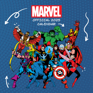 Marvel Comics  - 2025 Square Calendar  i gruppen MERCHANDISE / Merch / Nyheter / Film-Musikal hos Bengans Skivbutik AB (5563860)