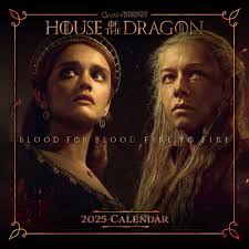 House Of The Dragon  - 2025 Square Calendar i gruppen MERCHANDISE / Merch / Nyheter / TV-serie hos Bengans Skivbutik AB (5563872)