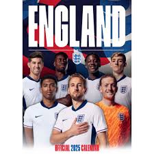 England Men's Football - 2025 A3 Calendar  i gruppen MERCH / Kalendrar 2025 / Calendars League hos Bengans Skivbutik AB (5563884)