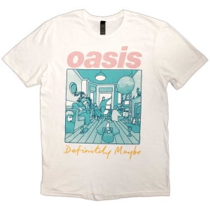 Oasis - Definitely M.. Illustr Col Wht T-Shirt i gruppen MERCHANDISE / T-shirt / Nyheter / Pop-Rock hos Bengans Skivbutik AB (5564213r)