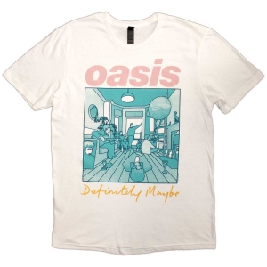 Oasis - Definitely M.. Illustr Col Wht T-Shirt i gruppen MERCHANDISE / T-shirt / Pop-Rock hos Bengans Skivbutik AB (5564213r)