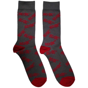Ac/Dc - Logo Pattern Uni Char Socks (Eu 39-45) i gruppen MERCHANDISE / Merch / Hårdrock hos Bengans Skivbutik AB (5564490)