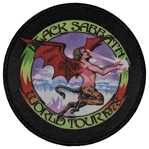 Black Sabbath - World Tour 1978 Printed Patch i gruppen MERCHANDISE / Tygmärke / Hårdrock hos Bengans Skivbutik AB (5565563)