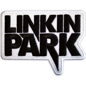 Linkin Park - Black Logo Wht Woven Patch i gruppen MERCHANDISE / Merch / Hårdrock hos Bengans Skivbutik AB (5565588)