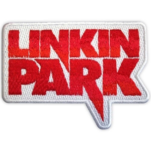 Linkin Park - Red Logo Wht Woven Patch i gruppen MERCHANDISE / Merch / Nyheter / Hårdrock hos Bengans Skivbutik AB (5565595)