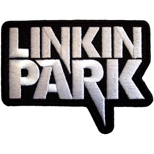 Linkin Park - White Logo Bl Woven Patch i gruppen MERCHANDISE / Merch / Hårdrock hos Bengans Skivbutik AB (5565597)