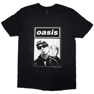 Oasis - Noel & Liam Boxed Photo Uni Bl T-Shirt i gruppen MERCHANDISE / T-shirt / Nyheter / Pop-Rock hos Bengans Skivbutik AB (5566072r)