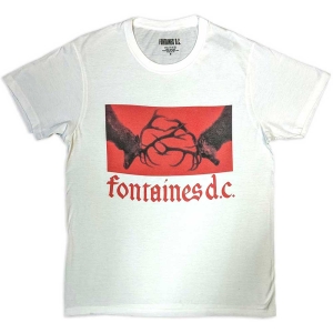 Fontaines D.C. - Clashing Stags Uni Wht T-Shirt i gruppen MERCHANDISE / T-shirt / Nyheter / Pop-Rock hos Bengans Skivbutik AB (5566333r)