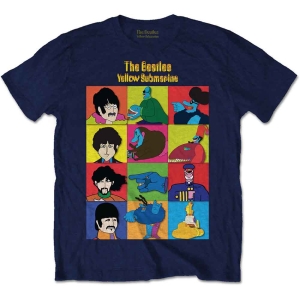 Beatles - Ysm Sub Characters Navy T-Shirt i gruppen MERCHANDISE / T-shirt / Nyheter / Pop-Rock hos Bengans Skivbutik AB (5566342r)