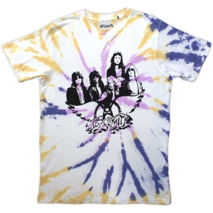 Aerosmith - Photo Wings Natrl Dip-Dye T-Shirt i gruppen MERCHANDISE / T-shirt / Hårdrock hos Bengans Skivbutik AB (5566993r)