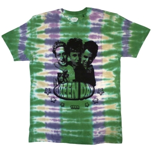 Green Day - Trio Uni Green Dip-Dye T-Shirt i gruppen MERCHANDISE / T-shirt / Punk hos Bengans Skivbutik AB (5567279r)