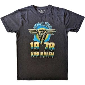 Van Halen - World Tour 78 Uni Bl T-Shirt i gruppen MERCHANDISE / T-shirt / Hårdrock hos Bengans Skivbutik AB (5567295r)