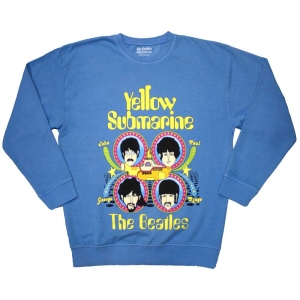 Beatles - Ysm Heads In Circles Blue Sweatshirt i gruppen MERCHANDISE / T-shirt / Nyheter / Pop-Rock hos Bengans Skivbutik AB (5567296r)