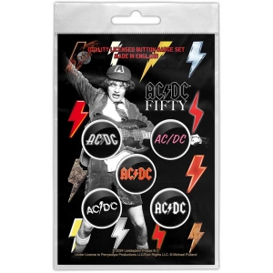 Ac/Dc - Bolt Array Button Badge Pack i gruppen MERCHANDISE / Merch / Hårdrock hos Bengans Skivbutik AB (5569036)