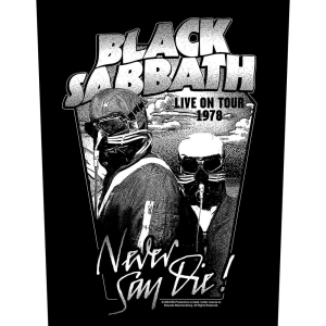 Black Sabbath - Never Say Die Back Patch i gruppen MERCHANDISE / Tygmärke / Hårdrock hos Bengans Skivbutik AB (5569042)