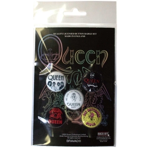 Queen - Fat Bottomed Girls Button Badge Pack i gruppen MERCHANDISE / Merch / Pop-Rock hos Bengans Skivbutik AB (5569299)