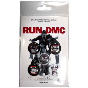 Run Dmc - Walk This Way Button Badge Pack i gruppen MERCHANDISE / Pin-Button Badge / Hip Hop-Rap hos Bengans Skivbutik AB (5569300)