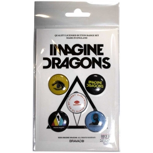 Imagine Dragons - Enemy Button Badge Pack i gruppen MERCHANDISE / Merch / Pop-Rock hos Bengans Skivbutik AB (5569301)