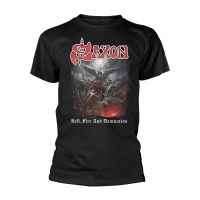 Saxon - T/S Hell, Fire And Damnation (L) i gruppen MERCHANDISE / T-shirt / Kommande / Hårdrock hos Bengans Skivbutik AB (5573412)