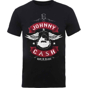 Johnny Cash - Winged Guitar Uni Bl T-Shirt i gruppen MERCHANDISE / T-shirt / Country hos Bengans Skivbutik AB (5574718)