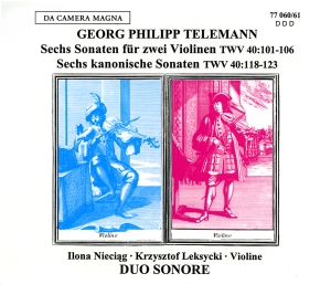 Telemann - Sonatas For 2 Violins i gruppen VI TIPSAR / Julklappstips CD hos Bengans Skivbutik AB (5574919)