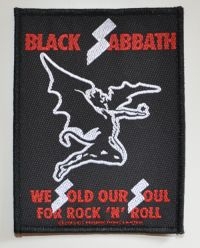 Black Sabbath - Patch Sold Our Souls (9,6 X 7,2 Cm) i gruppen MERCHANDISE / Accessoarer / Hårdrock hos Bengans Skivbutik AB (5577293)