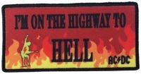 Ac/Dc - Patch Highway To Hell Flames (5,3 X i gruppen MERCHANDISE / Accessoarer / Hårdrock hos Bengans Skivbutik AB (5577388)