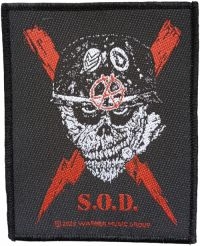 Stormtroopers Of Death (S.O.D.) - Patch Scrawled Lightning (9,9 X 7,9 i gruppen MERCHANDISE / Accessoarer / Hårdrock hos Bengans Skivbutik AB (5577399)