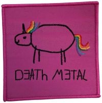 Death Metal - Patch Unicorn Pink (7,9 X 7,9 Cm) i gruppen MERCHANDISE / Accessoarer / Hårdrock hos Bengans Skivbutik AB (5577402)