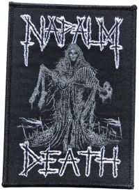 Napalm Death - Patch Reaper - Black Border (11,6 X i gruppen MERCHANDISE / Accessoarer / Hårdrock hos Bengans Skivbutik AB (5577410)