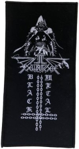 Hellbutcher - Patch Black Metal Inverted Cross  ( i gruppen MERCHANDISE / Accessoarer / Kommande / Hårdrock hos Bengans Skivbutik AB (5577429)