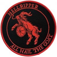 Hellripper - Patch All Hail The Goat Red (9 Cm) i gruppen MERCHANDISE / Accessoarer / Kommande / Hårdrock hos Bengans Skivbutik AB (5577459)