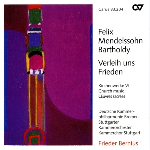 Mendelssohn - Verleih Uns Frieden - Sacred Choral i gruppen CD / Klassiskt hos Bengans Skivbutik AB (5579659)