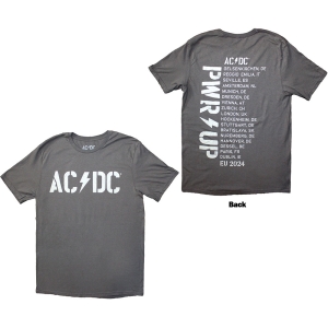 Ac/Dc - Logo Eu Tour 24 Uni Grey T-Shirt i gruppen MERCHANDISE / T-shirt / Hårdrock hos Bengans Skivbutik AB (5581217r)