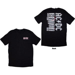 Ac/Dc - Mini Logo / Dirty Deeds Uni Bl T-Shirt i gruppen MERCHANDISE / T-shirt / Hårdrock hos Bengans Skivbutik AB (5581219r)