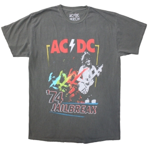 Ac/Dc - Vintage 74 Jailbreak Uni Grey T-Shirt i gruppen MERCHANDISE / T-shirt / Hårdrock hos Bengans Skivbutik AB (5581228r)