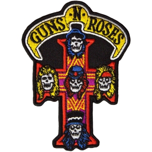 Guns N Roses - Appetite For Destruction Cross Printed Patch i gruppen MERCHANDISE / Tygmärke / Hårdrock hos Bengans Skivbutik AB (5581833)