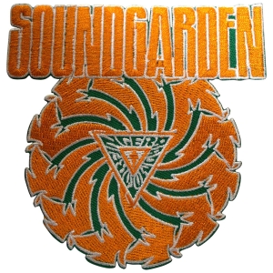 Soundgarden - Badmotorfinger Orange Green Woven Patch i gruppen MERCHANDISE / Tygmärke / Pop-Rock hos Bengans Skivbutik AB (5581877)