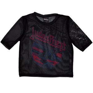 Judas Priest - Screaming For Vengeance Lady Bl Mesh Crop Top i gruppen MERCHANDISE / T-shirt / Hårdrock hos Bengans Skivbutik AB (5583032r)