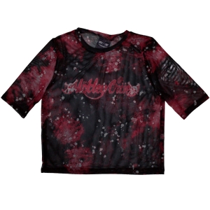 Motley Crue - Feelgood Logo Lady Bl Mesh Crop Top i gruppen MERCHANDISE / T-shirt / Hårdrock hos Bengans Skivbutik AB (5583044r)