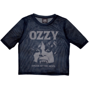 Ozzy Osbourne - Speak Of The Devil Lady Navy Mesh Crop Top i gruppen MERCHANDISE / T-shirt / Hårdrock hos Bengans Skivbutik AB (5583047r)